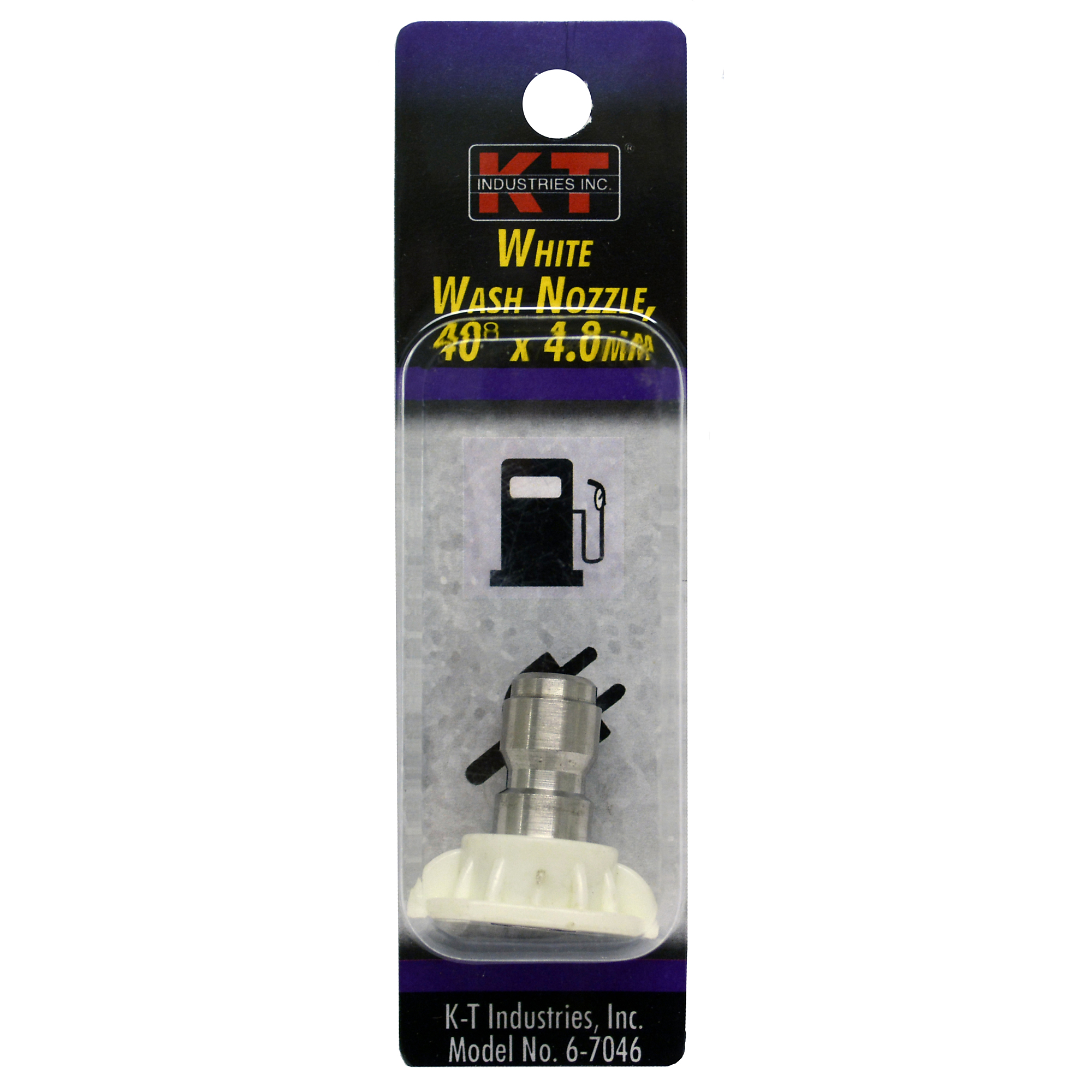 K-T Industries White Wash Nozzle — 40Â° x 4.0mm, 4000 PSI, Model# 6-7046